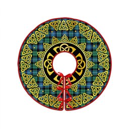 ScotsTee Shop Scottish Galbraith Ancient Clan Crest Tartan Christmas Tree Skirt Golden Celtic Heritage