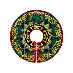 ScotsTee Shop Scottish Irvine Modern Clan Crest Tartan Christmas Tree Skirt Golden Celtic Heritage