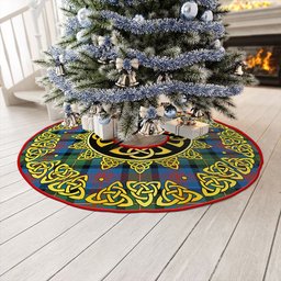 ScotsTee Shop Scottish Logan Ancient Clan Crest Tartan Christmas Tree Skirt Golden Celtic Heritage
