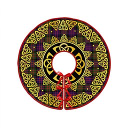 ScotsTee Shop Scottish MacBrayne Clan Crest Tartan Christmas Tree Skirt Golden Celtic Heritage