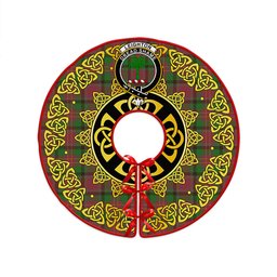 ScotsTee Shop Scottish Leighton Ancient Clan Crest Tartan Christmas Tree Skirt Golden Celtic Heritage