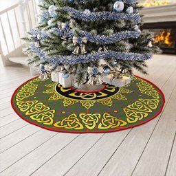 ScotsTee Shop Scottish Hall Ancient Clan Crest Tartan Christmas Tree Skirt Golden Celtic Heritage