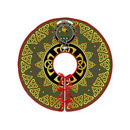 ScotsTee Shop Scottish Hall Ancient Clan Crest Tartan Christmas Tree Skirt Golden Celtic Heritage