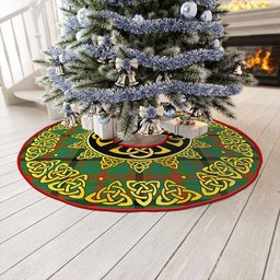 ScotsTee Shop Scottish MacDonagh Ancient Clan Crest Tartan Christmas Tree Skirt Golden Celtic Heritage