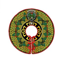 ScotsTee Shop Scottish MacDonagh Ancient Clan Crest Tartan Christmas Tree Skirt Golden Celtic Heritage