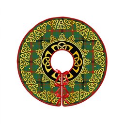 ScotsTee Shop Scottish MacDonagh Ancient Clan Crest Tartan Christmas Tree Skirt Golden Celtic Heritage