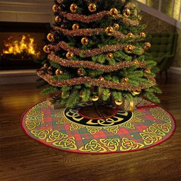 ScotsTee Shop Scottish Grant Ancient Clan Crest Tartan Christmas Tree Skirt Golden Celtic Heritage