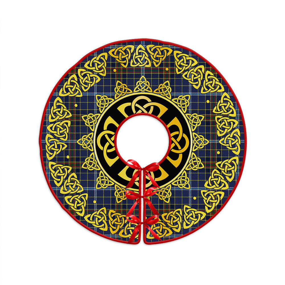 ScotsTee Shop Scottish Knox Clan Crest Tartan Christmas Tree Skirt Golden Celtic Heritage