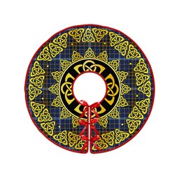 ScotsTee Shop Scottish Knox Clan Crest Tartan Christmas Tree Skirt Golden Celtic Heritage