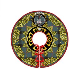 ScotsTee Shop Scottish Kincaid Weathered Clan Crest Tartan Christmas Tree Skirt Golden Celtic Heritage