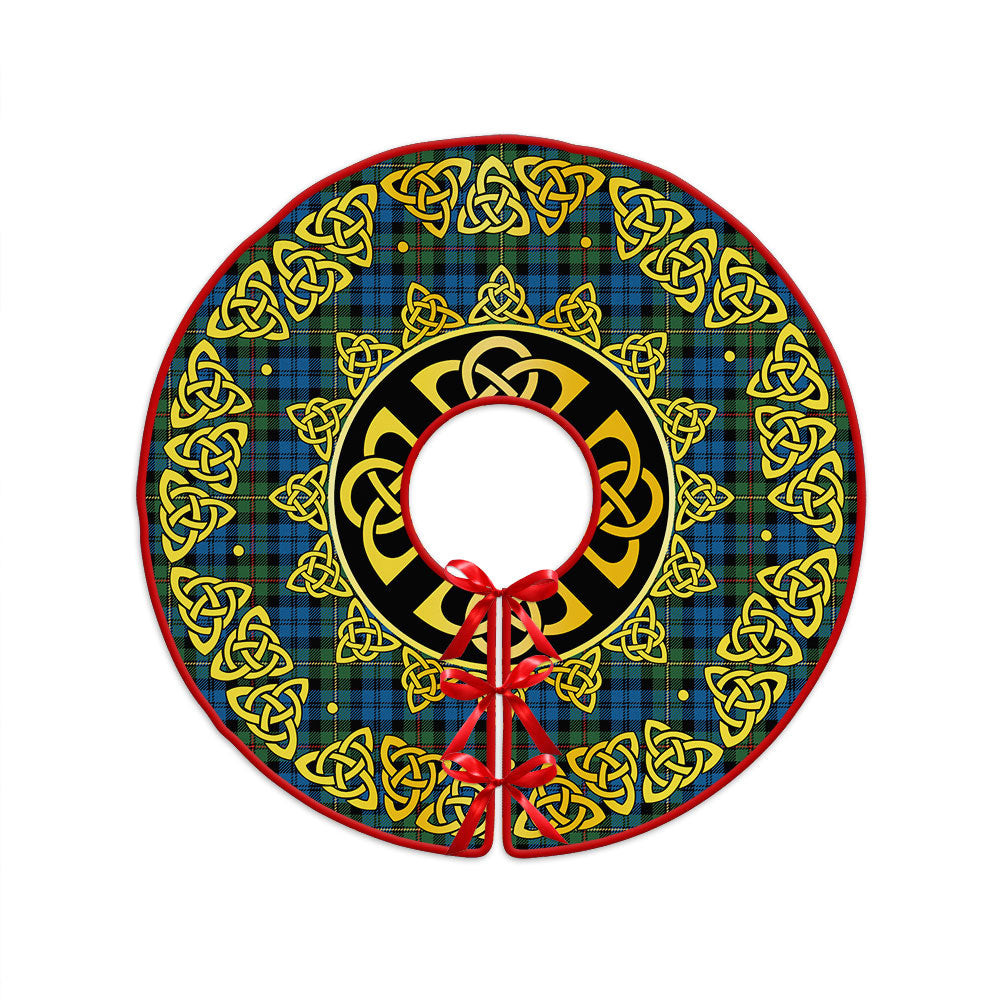 ScotsTee Shop Scottish MacEwan Ancient Clan Crest Tartan Christmas Tree Skirt Golden Celtic Heritage