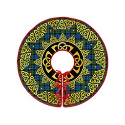 ScotsTee Shop Scottish MacEwan Ancient Clan Crest Tartan Christmas Tree Skirt Golden Celtic Heritage