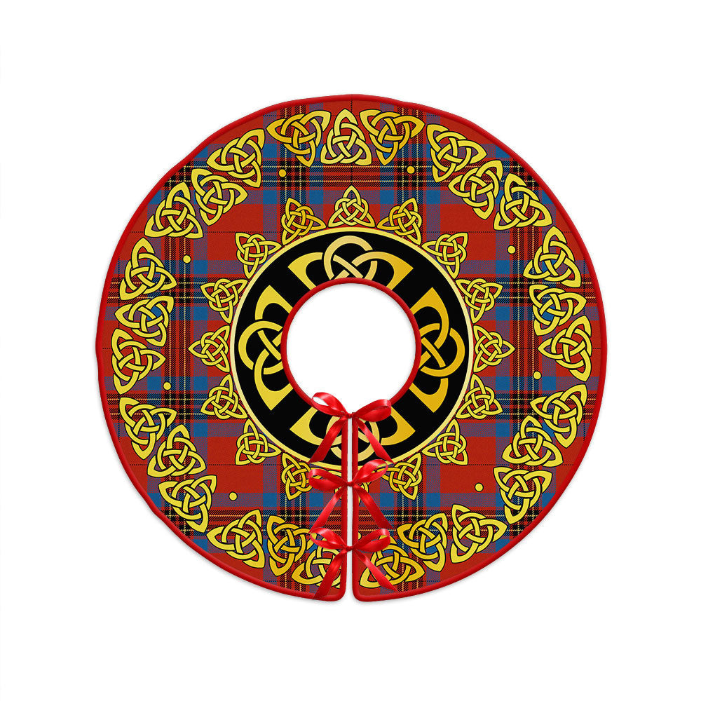 ScotsTee Shop Scottish Leslie Ancient Clan Crest Tartan Christmas Tree Skirt Golden Celtic Heritage
