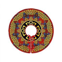 ScotsTee Shop Scottish Leslie Ancient Clan Crest Tartan Christmas Tree Skirt Golden Celtic Heritage