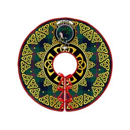 ScotsTee Shop Scottish Laurie Modern Clan Crest Tartan Christmas Tree Skirt Golden Celtic Heritage