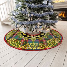 ScotsTee Shop Scottish Glass Clan Crest Tartan Christmas Tree Skirt Golden Celtic Heritage
