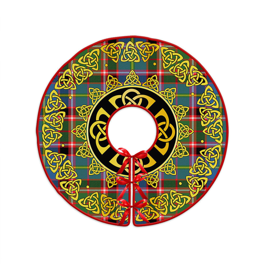 ScotsTee Shop Scottish Glass Clan Crest Tartan Christmas Tree Skirt Golden Celtic Heritage