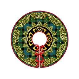 ScotsTee Shop Scottish MacKay Ancient Clan Crest Tartan Christmas Tree Skirt Golden Celtic Heritage