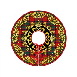 ScotsTee Shop Scottish MacKintosh Modern Clan Crest Tartan Christmas Tree Skirt Golden Celtic Heritage
