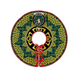 ScotsTee Shop Scottish Sempill (Semple) Ancient Clan Crest Tartan Christmas Tree Skirt Golden Celtic Heritage