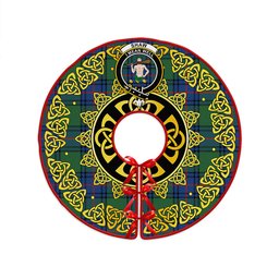 ScotsTee Shop Scottish Shaw Modern Clan Crest Tartan Christmas Tree Skirt Golden Celtic Heritage