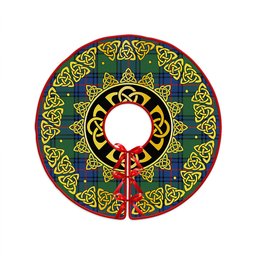 ScotsTee Shop Scottish Shaw Modern Clan Crest Tartan Christmas Tree Skirt Golden Celtic Heritage