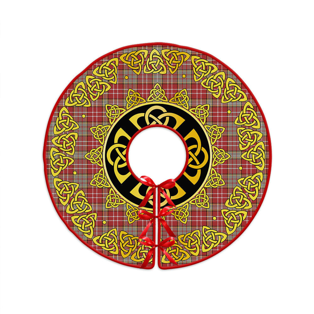 ScotsTee Shop Scottish Ogilvie Weathered Clan Crest Tartan Christmas Tree Skirt Golden Celtic Heritage