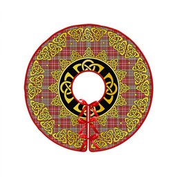 ScotsTee Shop Scottish Ogilvie Weathered Clan Crest Tartan Christmas Tree Skirt Golden Celtic Heritage