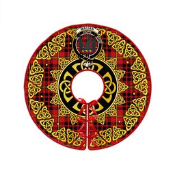 ScotsTee Shop Scottish MacIan Modern Clan Crest Tartan Christmas Tree Skirt Golden Celtic Heritage