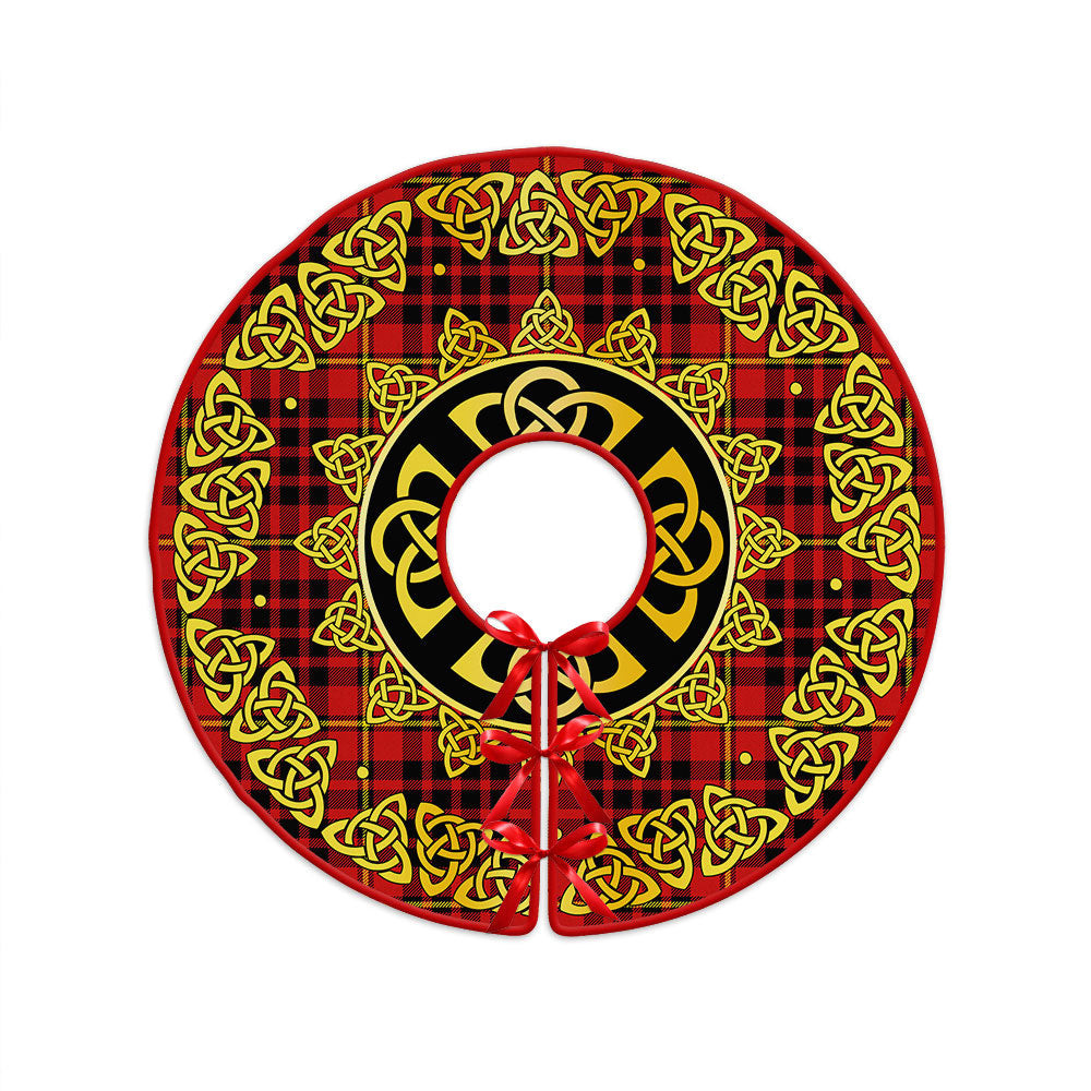 ScotsTee Shop Scottish MacIan Modern Clan Crest Tartan Christmas Tree Skirt Golden Celtic Heritage