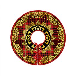 ScotsTee Shop Scottish MacIan Modern Clan Crest Tartan Christmas Tree Skirt Golden Celtic Heritage