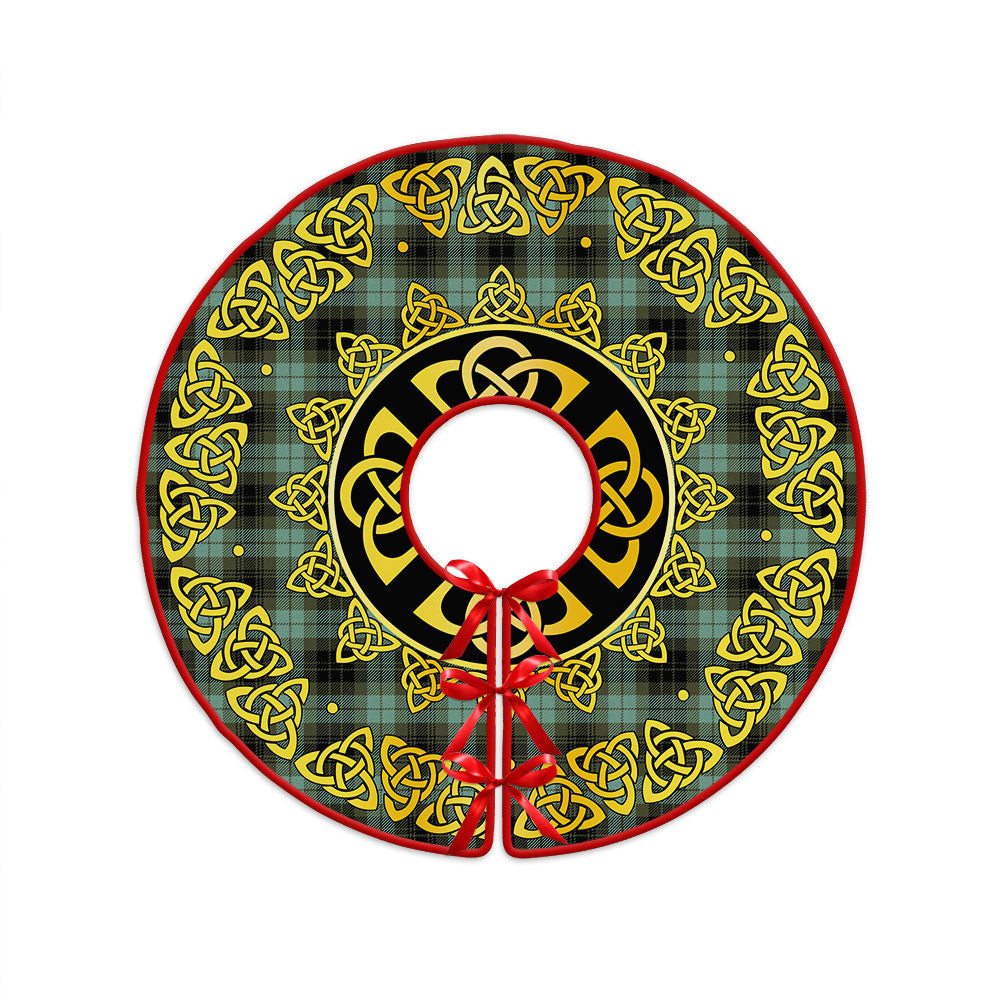 ScotsTee Shop Scottish MacIver Ancient Clan Crest Tartan Christmas Tree Skirt Golden Celtic Heritage