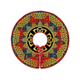ScotsTee Shop Scottish MacLeay Modern Clan Crest Tartan Christmas Tree Skirt Golden Celtic Heritage