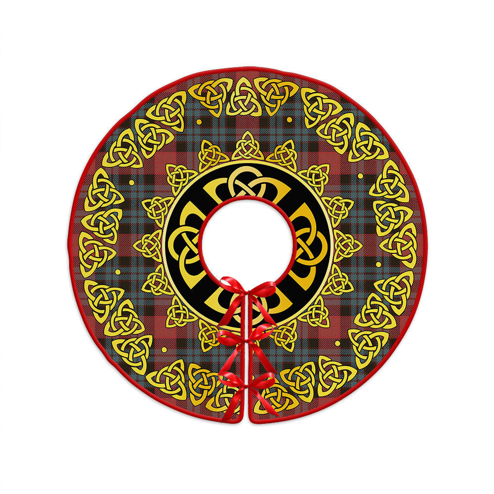 ScotsTee Shop Scottish Murdoch Weathered Clan Crest Tartan Christmas Tree Skirt Golden Celtic Heritage
