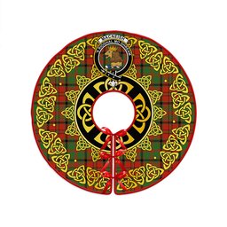 ScotsTee Shop Scottish MacNeish Ancient Clan Crest Tartan Christmas Tree Skirt Golden Celtic Heritage