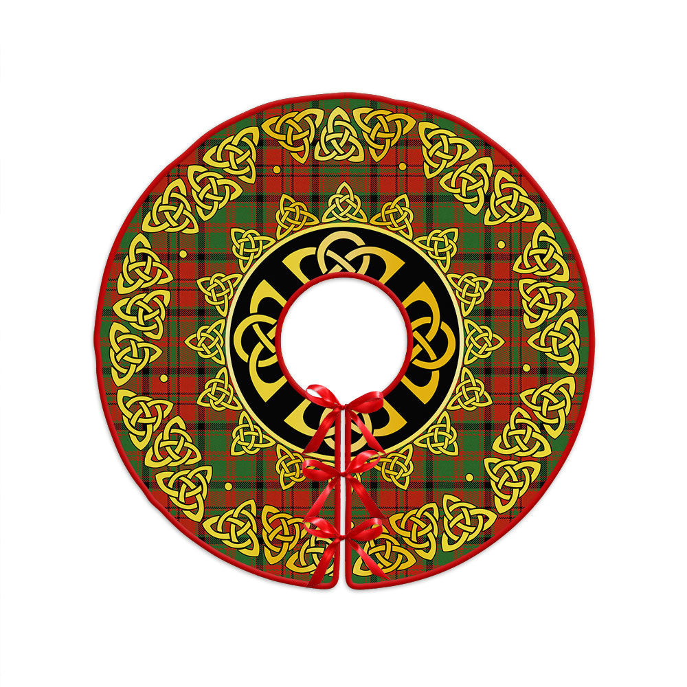 ScotsTee Shop Scottish MacNeish Ancient Clan Crest Tartan Christmas Tree Skirt Golden Celtic Heritage