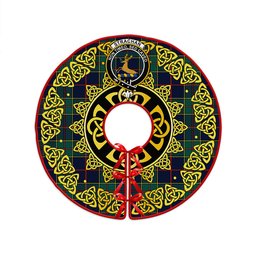 ScotsTee Shop Scottish Strachan Modern Clan Crest Tartan Christmas Tree Skirt Golden Celtic Heritage