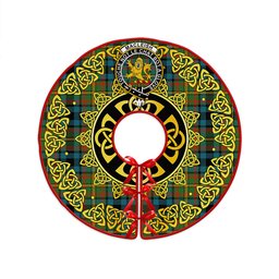 ScotsTee Shop Scottish MacLeish Ancient Clan Crest Tartan Christmas Tree Skirt Golden Celtic Heritage