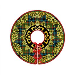 ScotsTee Shop Scottish MacLeish Ancient Clan Crest Tartan Christmas Tree Skirt Golden Celtic Heritage