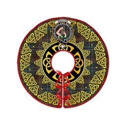 ScotsTee Shop Scottish Renton Weathered Clan Crest Tartan Christmas Tree Skirt Golden Celtic Heritage