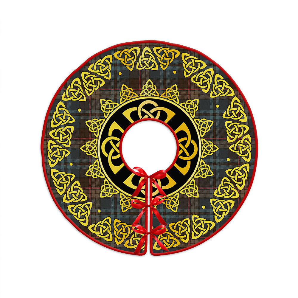 ScotsTee Shop Scottish Renton Weathered Clan Crest Tartan Christmas Tree Skirt Golden Celtic Heritage