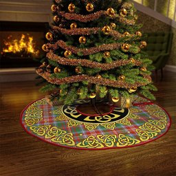 ScotsTee Shop Scottish Ritchie Ancient Clan Crest Tartan Christmas Tree Skirt Golden Celtic Heritage