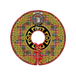 ScotsTee Shop Scottish Ritchie Ancient Clan Crest Tartan Christmas Tree Skirt Golden Celtic Heritage