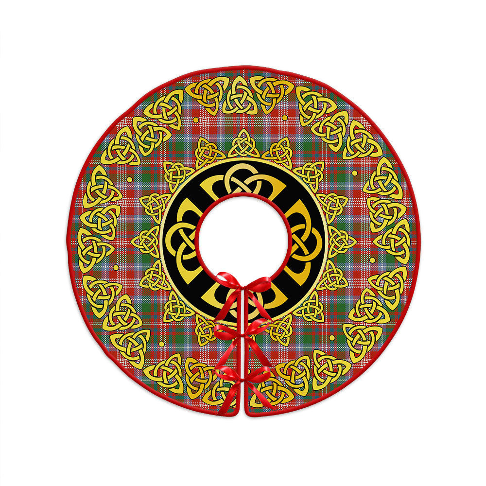 ScotsTee Shop Scottish Ritchie Ancient Clan Crest Tartan Christmas Tree Skirt Golden Celtic Heritage
