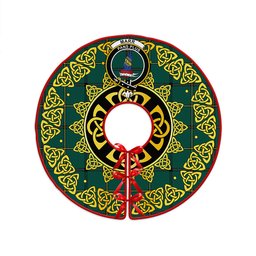 ScotsTee Shop Scottish Marr Modern Clan Crest Tartan Christmas Tree Skirt Golden Celtic Heritage