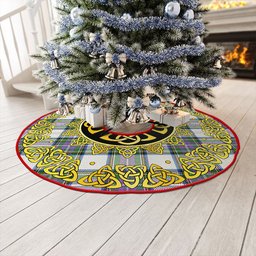 ScotsTee Shop Scottish Richards (Pritchard) Ancient Clan Crest Tartan Christmas Tree Skirt Golden Celtic Heritage