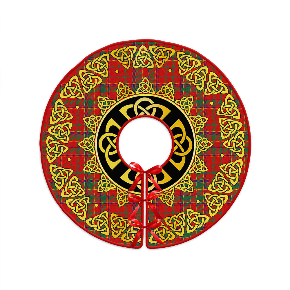 ScotsTee Shop Scottish Munro (Logan) Modern Clan Crest Tartan Christmas Tree Skirt Golden Celtic Heritage