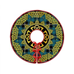 ScotsTee Shop Scottish Swan Ancient Clan Crest Tartan Christmas Tree Skirt Golden Celtic Heritage