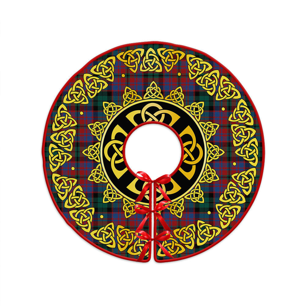 ScotsTee Shop Scottish MacInroy Modern Clan Crest Tartan Christmas Tree Skirt Golden Celtic Heritage