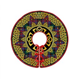 ScotsTee Shop Scottish MacInroy Modern Clan Crest Tartan Christmas Tree Skirt Golden Celtic Heritage